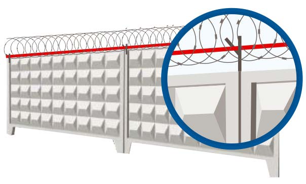 Ограждения из бетонных плит/секций